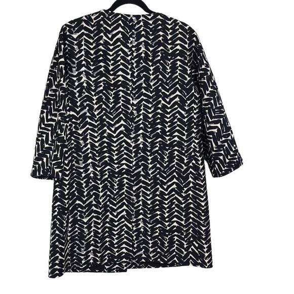 Talbots black & white button up jacket sz 12 - Picture 2 of 7